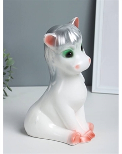 Копилка для денег «Лошадка веселая», гипс, белый, 27 см Хорошие сувениры