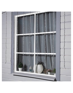 Гирлянда «Водопад» 2×1.5 м, IP44, прозрачная нить, 400 LED, свечение мульти, 8 комбинаций режимов, 220 В Luazon lighting