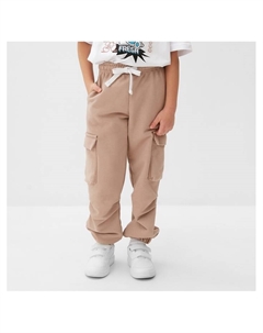 Брюки детские, бежевые, рост 146 см Minaku