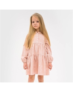 Платье детское «Сердечки», размер 36 (134-140 см), розовое Kaftan