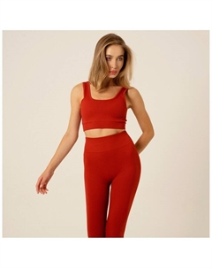 Топ спортивный на широких бретелях, размер М, коралловый Sangh