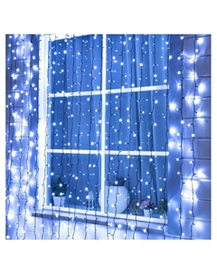 Гирлянда «Занавес» 2×3 м, IP44, УМС, тёмная нить, 760 LED, свечение белое, мерцание, 220 В Luazon lighting