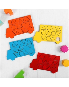 Мозаика «Грузовичок», 15х10 см, набор 4 шт. Лесная мастерская