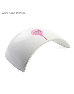 Лампа для гель-лака Luazon LUF-13, LED, 24 Вт, 15 диодов, дисплей, 220 В, бело-розовая Luazon home