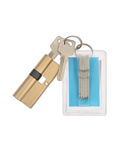 Цилиндровый механизм для китайской двери, 75 мм, латунь, 7 перф. ключей Tundra