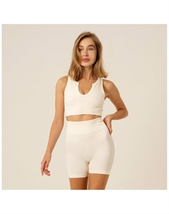 Топ спортивный на широких бретелях женский, размер S, цвет молочный Sangh