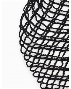 Набор из 2 шт.: сумка-авоська плетёная, клетка 1.5 см, чёрная Take it easy