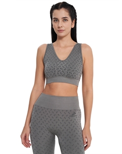 Топ бра спортивный HighFlow Seamless Longline, Серый Demix