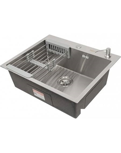 Кухонная мойка AF 600*505, коландер, дозатор Satin Arfeka