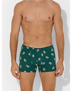 Трусы боксеры мужские зеленые с принтом Mark formelle