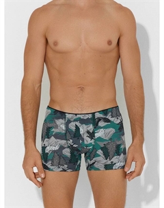 Трусы боксеры мужские зеленые с принтом Mark formelle