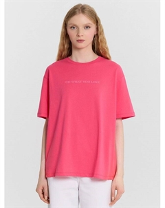 Футболка женская розовая с печатью Mark formelle