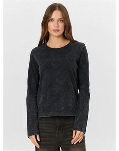 Лонгслив женский черный с обработкой эйсид Mark formelle