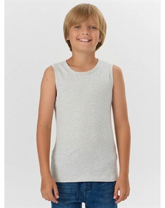 Базовая хлопковая майка в оттенке "серый меланж" для мальчиков Mark formelle