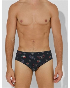 Трусы мужские плавки черные с принтом Mark formelle