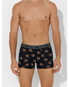 Трусы боксеры мужские черные с рисунком в виде медведей Mark formelle