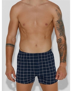 Трусы шорты мужские синие в клетку Mark formelle