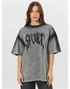 Футболка женская черная с обработкой эйсид Mark formelle