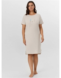 Сорочка ночная женская серая с рисунком Mark formelle