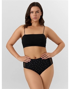 Трусы макси черные с кружевными вставками Mark formelle