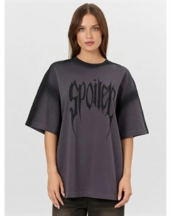 Футболка женская черная с обработкой эйсид Mark formelle