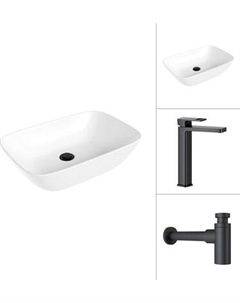 Умывальник со смесителем Lauter 21454 + Cascade 21СК0655BS с сифоном 21635B