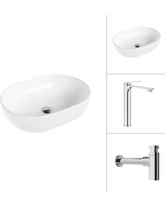 Умывальник со смесителем Lauter 21836A + Rio 21AM12672 с сифоном 21635CH