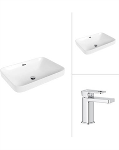 Умывальник со смесителем Lauter 21441B + Cascade 21СК655C