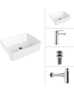 Умывальник со смесителем Lauter 21675 + Sky 21CK533C + сифон 21635CH + донный клапан 21190CH