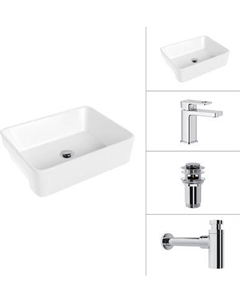 Умывальник со смесителем Lauter 21675 + Cascade 21СК655C + сифон 21635CH + донный клапан 21190CH