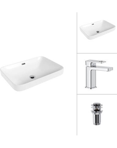 Умывальник со смесителем Lauter 21441B + Cascade 21СК655C с донным клапаном 21190CH