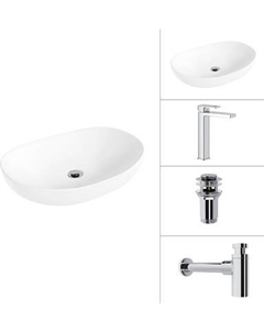 Умывальник со смесителем Lauter 21502 + Cascade 21СК0655C + сифон 21635CH + дон.клапан 21190CH