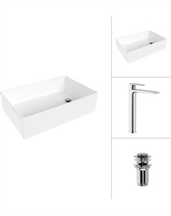 Умывальник со смесителем Lauter 21518-1 + Reef 21CK8678C с донным клапаном 21190CH