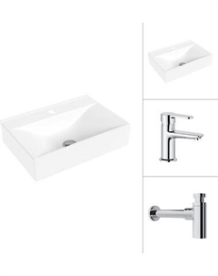 Умывальник со смесителем Lauter 21887B + Jet 21AM12361 с сифоном 21635CH