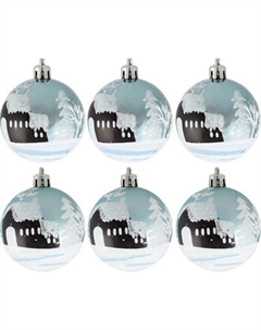 Набор шаров новогодних Волшебная страна Зимний пейзаж 007496