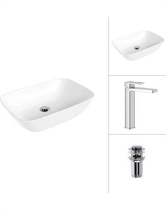 Умывальник со смесителем Lauter 21454 + Cascade 21СК0655C + донный клапан 21190CH