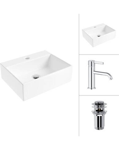 Умывальник со смесителем Lauter 21344 + Velvet 21СК696С с донным клапаном 21190CH