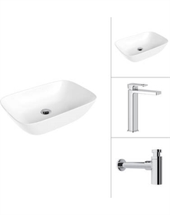 Умывальник со смесителем Lauter 21454 + Cascade 21СК0655C + сифон 21635CH