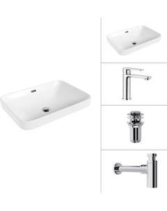 Умывальник со смесителем Lauter 21441B + Moon 21СK691C + сифон 21635CH + донный клапан 21190CH