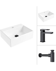 Умывальник со смесителем Lauter 21344 + Cascade 21СК655BS с сифоном 21635B