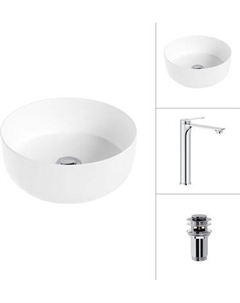 Умывальник со смесителем Lauter 21499-31 + Rio 21AM12672 с донным клапаном 21190CH