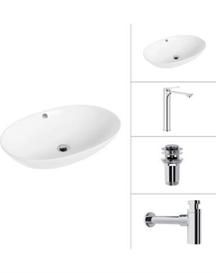 Умывальник со смесителем Lauter 21709 + Rio 21AM12672 + сифон 21635CH + дон.клапан 21190CH