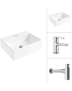 Умывальник со смесителем Lauter 21344 + Jet 21AM12361 с сифоном 21635CH