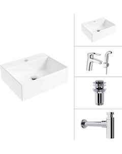 Умывальник со смесителем Lauter 21344 + Spray 21CK308C + сифон 21635CH + донный клапан 21190CH