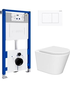Унитаз подвесной с инсталляцией Lauter Longer 2110822 с кнопкой 219702J