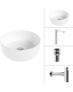 Умывальник со смесителем Lauter 21499-31 + Rio 21AM12672 + сифон 21635CH + дон.клапан 21190CH