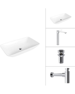 Умывальник со смесителем Lauter 21886 + Rio 21AM12672 + сифон 21635CH + дон.клапан 21190CH