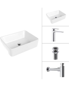 Умывальник со смесителем Lauter 21675 + Reef 21CK678C + сифон 21635CH + донный клапан 21190CH