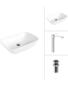 Умывальник со смесителем Lauter 21454 + Rio 21AM12672 с донным клапаном 21190CH