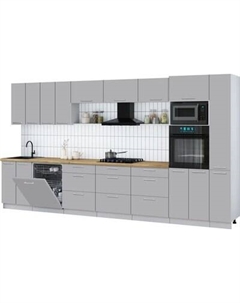 Кухонный гарнитур Интерлиния Мила Gloss 3.9-ПМ1
